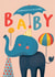 Cute New Baby Card - Baby Shower - Elephant created by Foggish