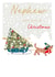 Classic Christmas Card - For Nephew - Cute Dog with Christmas Tree on a Sleigh created by SABIVO Design by Sabina