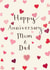 Pretty Anniversary Card - For Mum & Dad created by Love Lucy Illustration