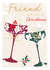 Classic Christmas Card - For Friend - Festive Christmas Cocktails created by SABIVO Design by Sabina