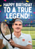 Funny Birthday Card - True Legend - Roger Federer Tennis created by Mrs Best Paper Co.