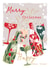 Classic Christmas Card - Happy New Year - Cheers - Champagne Prosecco created by SABIVO Design by Sabina
