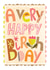 Modern Type Birthday Card - A Very Happy Birthday created by Belinda Drought