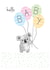 Classic New Baby Card - Gender Neutral - Koala Bear created by Clare Joys