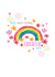Modern bright Rainbow Get Well card created by Clare Joys