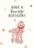 Cute Birthday Card - Fancy Birthday Dog - Pretty Poodle - For Her created by Abbie Imagine
