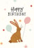 Cute Birthday Card - Bunny Rabbit - For Kids created by Abbie Imagine
