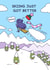 Cheeky Humour Card - Elf Skiing - Flying Fart created by Cheeky Legends