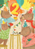 Cute 2nd Birthday Card - Teddy Bear Party - Age 2 created by Louise Tiler