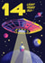 Retro 14th Birthday Card - For Him - Cool Sci Fi Space created by Rocket68