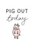 Funny Party Pig Birthday Card created by CBL