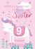Cute 9th Birthday Card - For Sister - Unicorn created by Juniper and Rose Studio