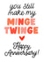 Funny Dirty Anniversary Card - From Wife - Minge Twinge created by Violet and Alfie