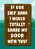 Funny Anniversary Card - Titanic - I Would Share My Door created by Violet and Alfie