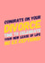 Funny Congratulations Card - Divorce - New Lease Of Life created by CreatedbyMe Sean