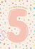 Cute 5th Birthday Card - For a Girl - Balloon created by The Pattern Press
