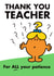 Cute Thank you Teacher Card – Little Miss Curious created by Mr. Men