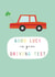 Classic Good Luck Card - Good Luck In Your Driving Test - Car created by Kali Stileman