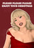 Funny Christmas Card - Please Please Please - Sabrina Carpenter created by Pink + Pip