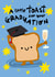 Cute Graduation Card - Toast Pun - Little Graduation Toast created by The Playful Indian