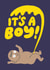 Funny New Baby Card - It's A Boy - Pee 1001 created by Stoats & Weasels