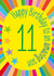 Fun 11th Birthday Card - For Son - Colourful Stars created by size3art