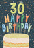 Classic 30th Birthday Card - For Him - Birthday Candles created by Louise Tiler