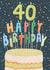Classic 40th Birthday Card - For Him - Birthday Candles created by Louise Tiler