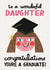 Cute Graduation Card - For Daughter - Congratulations You're A Graduate! created by Alice Mole Illustration