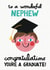 Cute Graduation Card - For Nephew - Congratulations You're A Graduate! created by Alice Mole Illustration