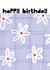 Cute flower minimalistic flower card - Happy Birthday created by Kelly May Illustration