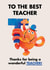 Cute Thank You Teacher Card - Mr. Tickle - Mr. Men created by Mr. Men