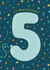 Cute 5th Birthday Card - 5 Balloon - For Kids created by The Pattern Press