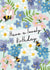 Pretty Birthday Card - For Her - Wild Flowers and Bumble Bees created by Rebecca Grantham