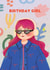 Portrait of stylish girl - For her - Birthday Card - Ribbons created by Zove Ahh