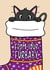 From The Cat Card - Cat Owner Christmas Card - Black Cat Card - Cute Furbaby created by TeePee Creations