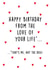 Funny birthday card - partner, love of life, from the dog created by Kind of Simple Designs