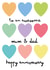 Colourful Anniversary Card For Mum & Dad - Hearts - Parents Anniversary created by size3art