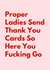 Rude Thank You Card - Proper Ladies created by Sundiva Designs