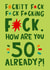 Funny 50th Birthday Card - Fuckity Fuck - Typography created by Lucy Maggie Designs