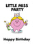Cute Birthday Card - Little Miss Party - Mr. Men created by Mr. Men