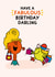 Cute Birthday Card – Little Miss Fabulous and Little Miss Splendid - Mr. Men created by Mr. Men