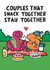 Funny Mr. Men Anniversary Card - Couples That Snack Together Stay Together created by Mr. Men