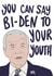 Funny topical US Politics Joe Biden Birthday card political created by Drawgina