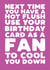 Funny birthday card - for her - hot flush created by Pickled Prints