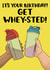 Funny Gym Birthday Card For Him - Get Whey-sted! created by Doris Dishcloth