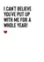 Funny first anniversary card for partner - Put up with me for a whole year created by Purple Tree Designs