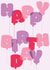 Cute Birthday Card - Pink and Purple Balloons created by Dicky Bird