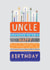 Classic Birthday Card - Uncle - Birthday Cake, Sparklers and Candles created by Orchard Design House