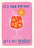 Let's Get Spritzed Birthday Day - Aperol Spritz Lover - Funny Pink Card created by Rosie Delilah Foden